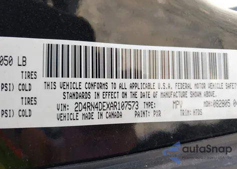 2010 Dodge Grand Caravan Se z USA, uszkodzony, nr VIN 2D4RN4DEXAR107573